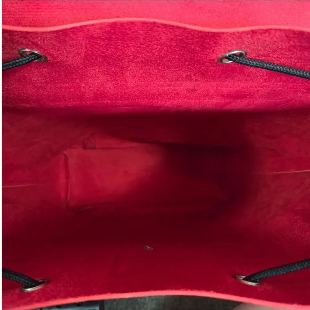 Virgin Voyages Vegan Leather Red & Black Travel Backpack